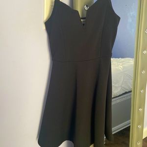 Black flare dress